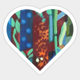 Abstract Garden Foliage Original Painting Sticker